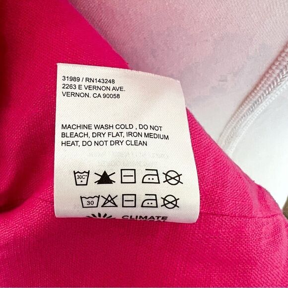 Reformation Orzo Pink Linen Crop Top in Pink Size 10 - Picture 7 of 7